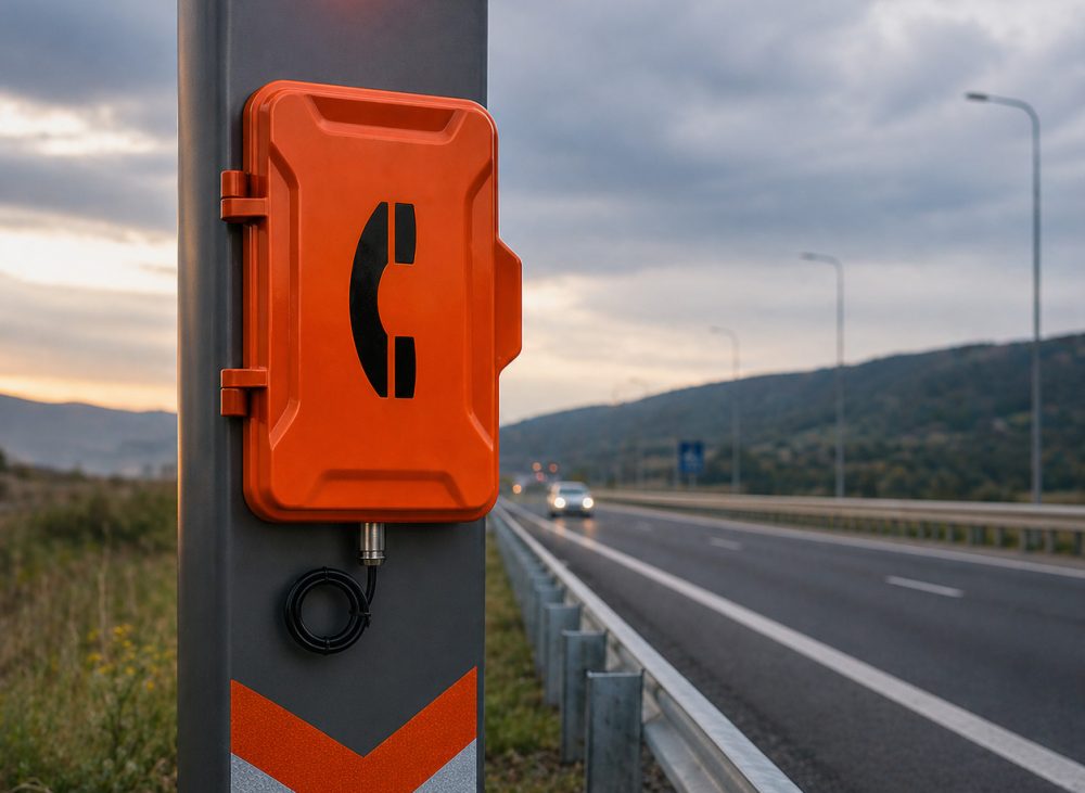 Yol kenarı acil durum telefonu sistemleri genellikle dikkat çekici renklerde (sarı veya turuncu) tasarlanır ve özel işaret levhaları ile belirtilir. Sürücüler bu işaretler sayesinde en yakın acil telefonun yerini kolayca bulabilir. Acil bir durumda aracın güvenli bir şekilde durdurulması ve en yakın telefona ulaşılması önerilir. Ayrıca bu telefonlar sadece kaza durumlarında değil; araç arızası, yakıt bitmesi veya yol bilgisi ihtiyacı gibi durumlarda da kullanılabilir. Bu yönüyle sürücüler için çok yönlü bir güvenlik çözümü sunar. Sonuç olarak, yol kenarı acil durum telefonu, karayolu güvenliğinin önemli bir parçasıdır. Hızlı erişim, kolay kullanım ve kesintisiz iletişim özellikleri sayesinde acil durumlarda hayat kurtarıcı bir rol oynar. Gelişen teknoloji ile birlikte bu sistemlerin daha akıllı ve entegre hale gelmesi, yol güvenliğini daha da artıracaktır.